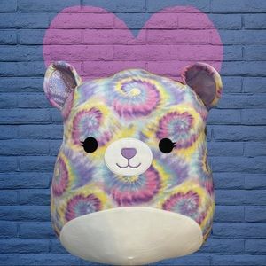JONESSA THE TIE DYE BEAR 💞 JUMBO 20” SQUISHMALLOW “RARE”